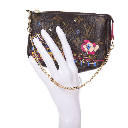 Louis Vuitton Monogram 2020 Christmas Animation Roller Coaster Mini Pochette Accessories Pivoine 2 of 8