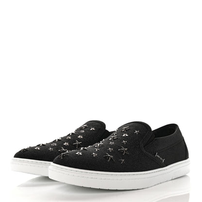 Jimmy Choo Fine Glitter Suede Mens Grove Sneakers 42 Black 3 of 7