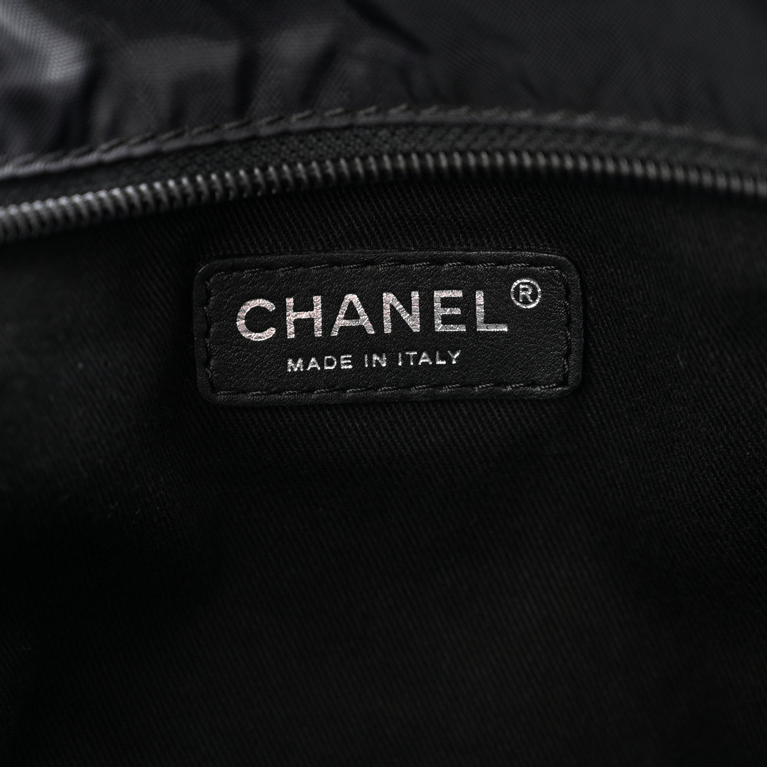 Chanel Nylon Calfskin Quilted CC Paris New York Tote Bag Black 6 of 12
