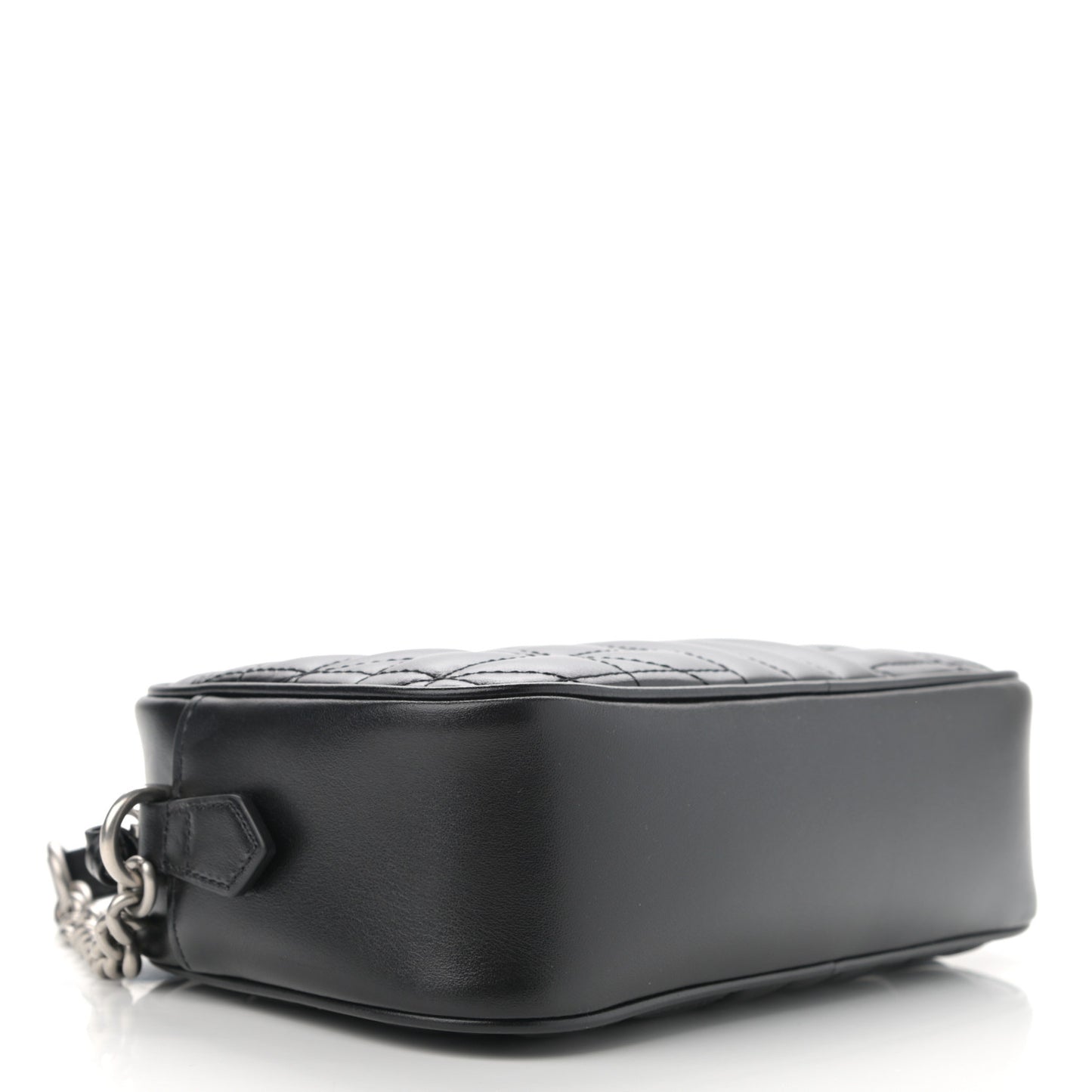 Calfskin Matelasse Aria Small GG Marmont Chain Shoulder Bag Black