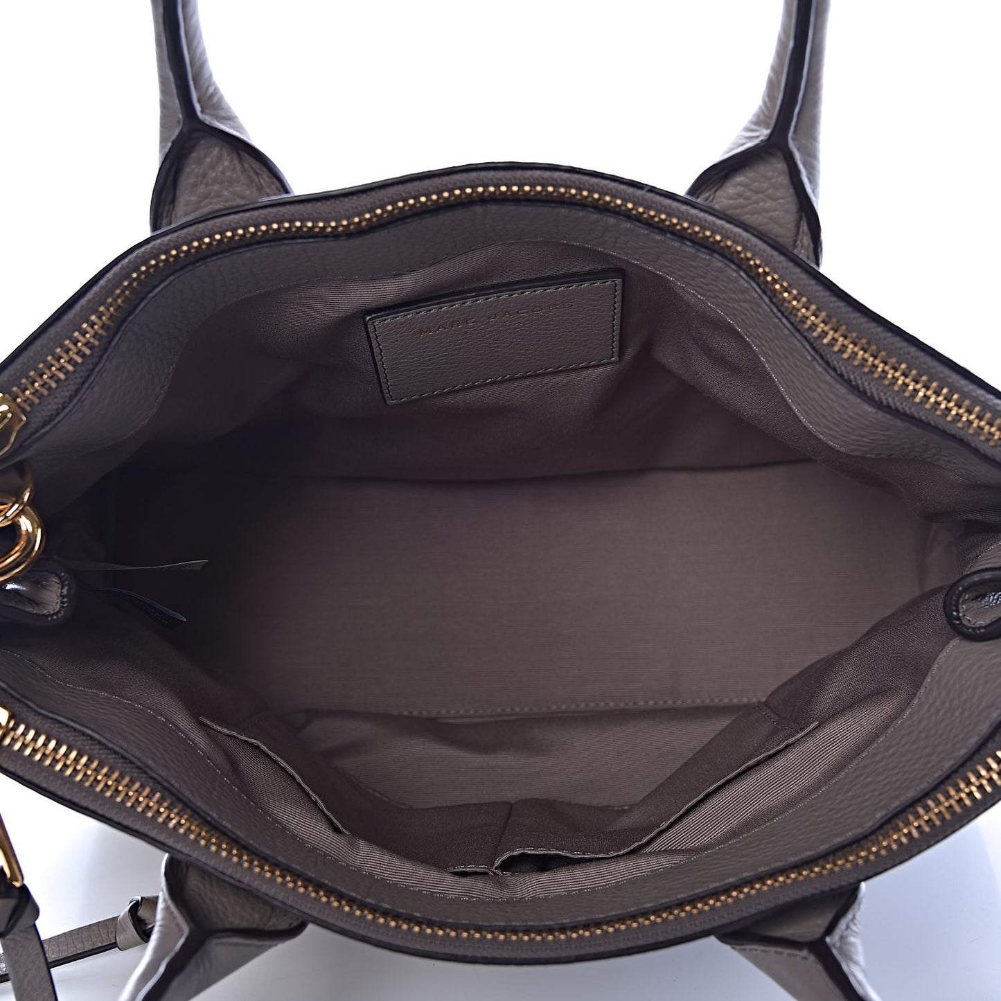 Calfskin Double Zip Tote Mink