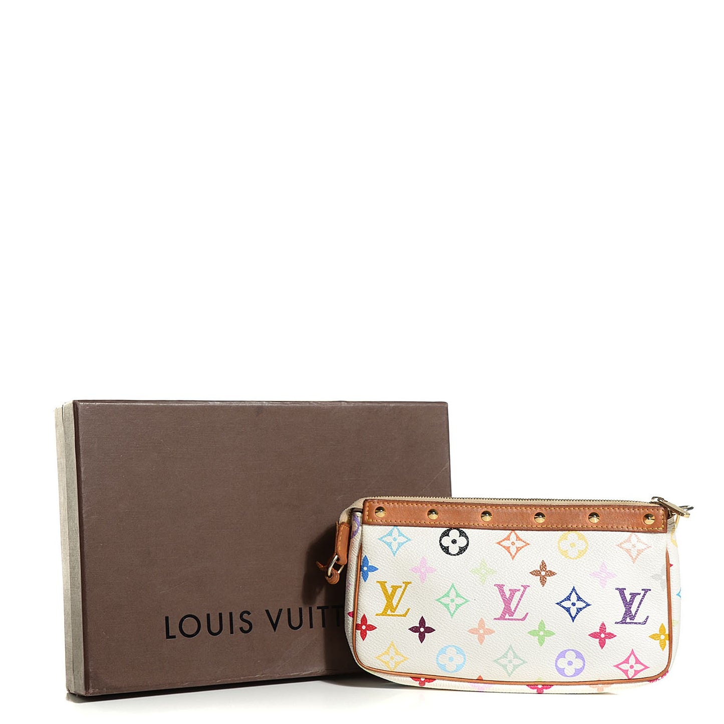 Monogram Multicolor Pochette Accessories White