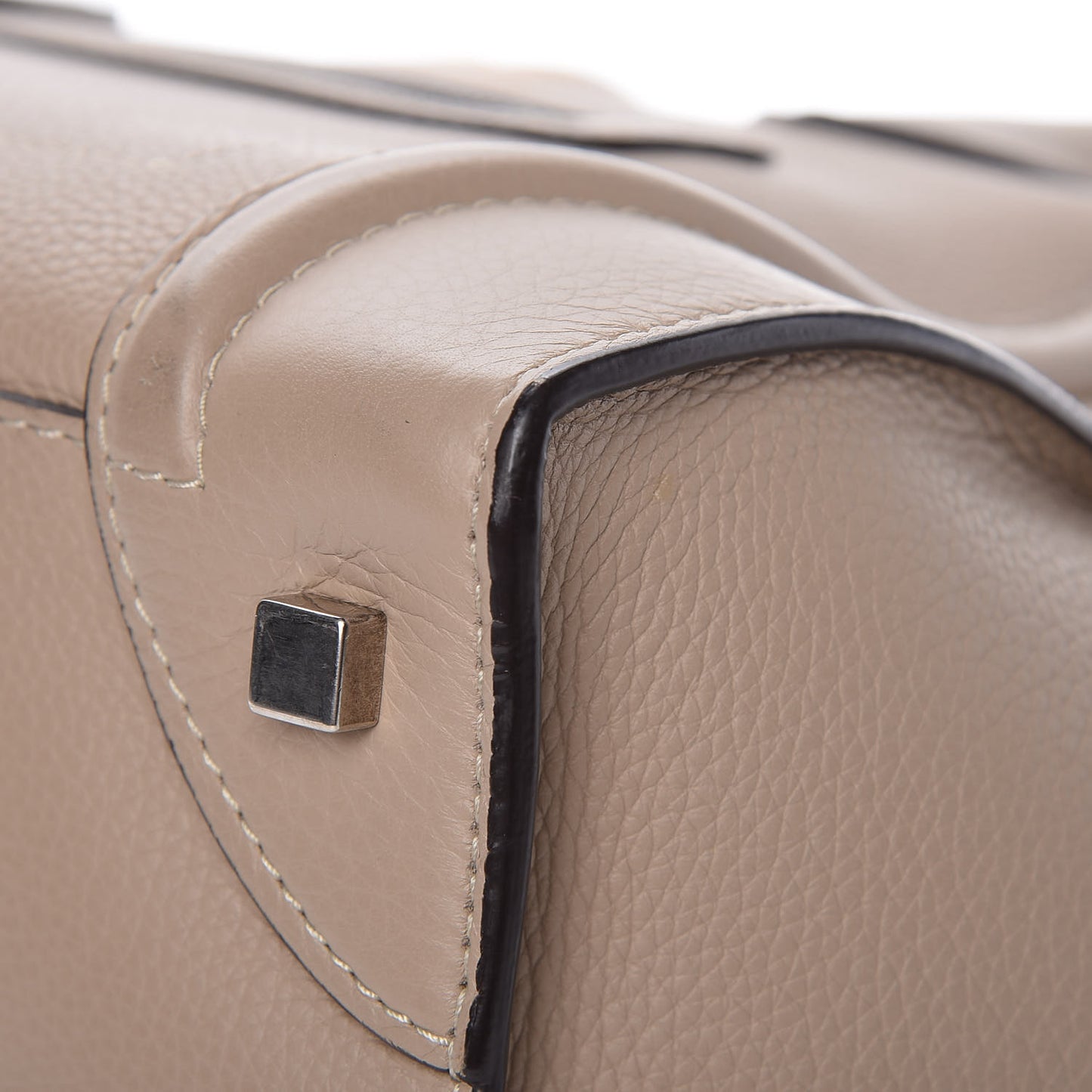 Drummed Calfskin Mini Luggage Dune