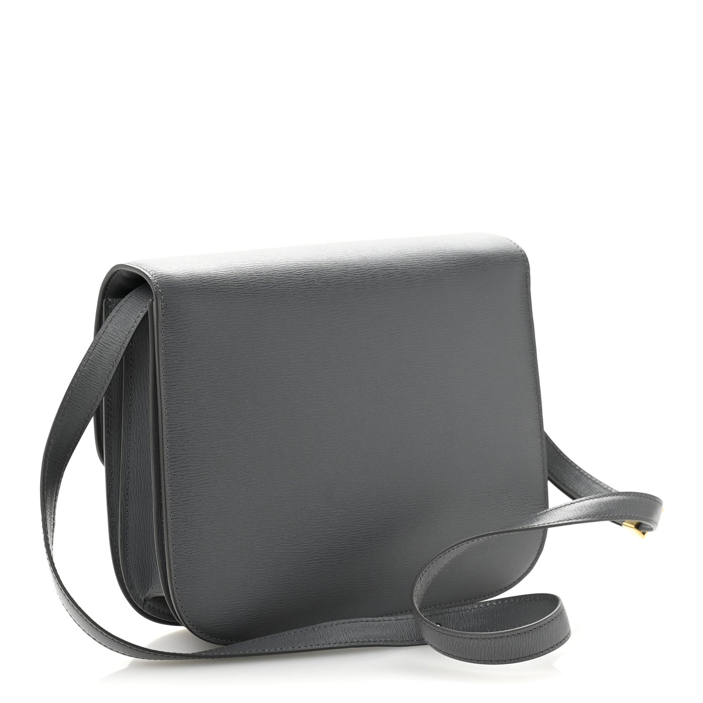 Liege Calfskin Medium Classic Box Flap Bag Grey