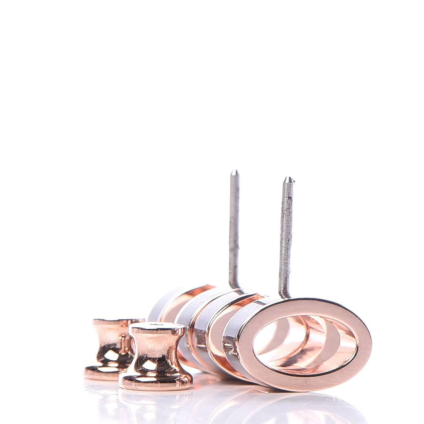 Rose Gold Lacquered Pop H Earrings Etain