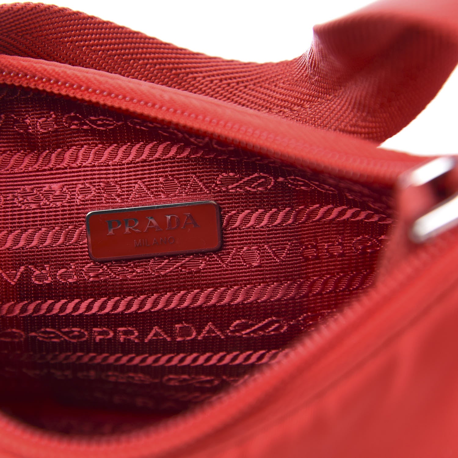 Prada Tessuto Nylon Mini Re-Edition 2000 Bag Rosso 6 of 10