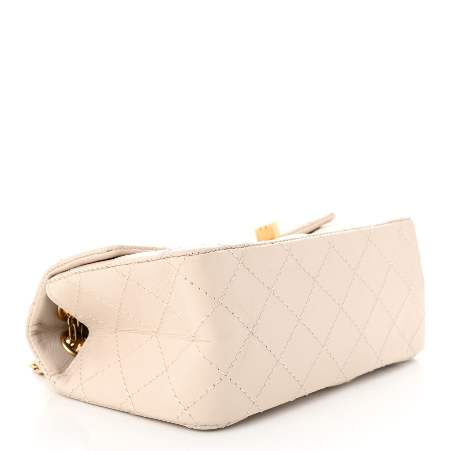 Aged Calfskin Quilted 2.55 Reissue Mini Flap Ecru