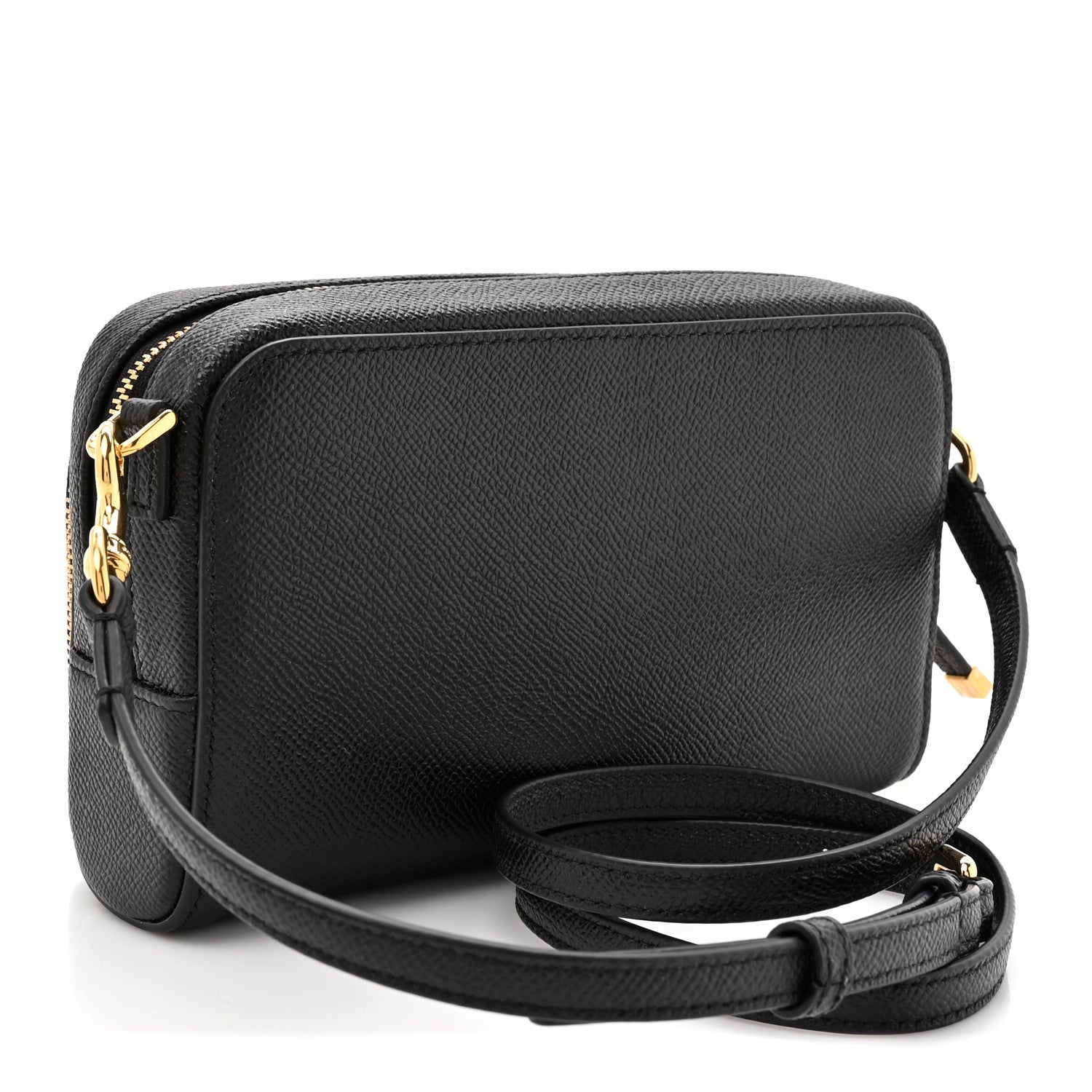 Christian Dior Grained Calfskin Caro Double Pouch Black 3 of 11