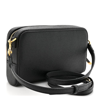 Christian Dior Grained Calfskin Caro Double Pouch Black 3 of 11