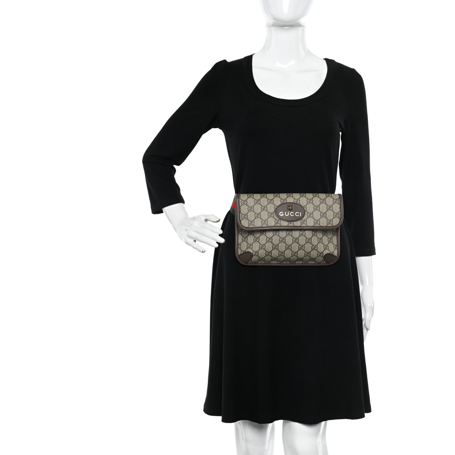 Gucci GG Supreme Monogram Neo Vintage Web Belt Bag Brown 2 of 10
