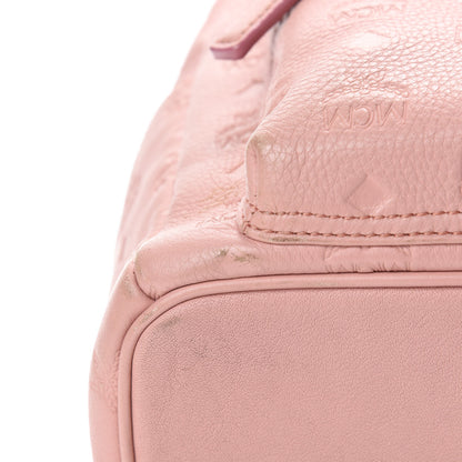 MCM Calfskin Ottomar Monogram Small Backpack Pink 8 of 15