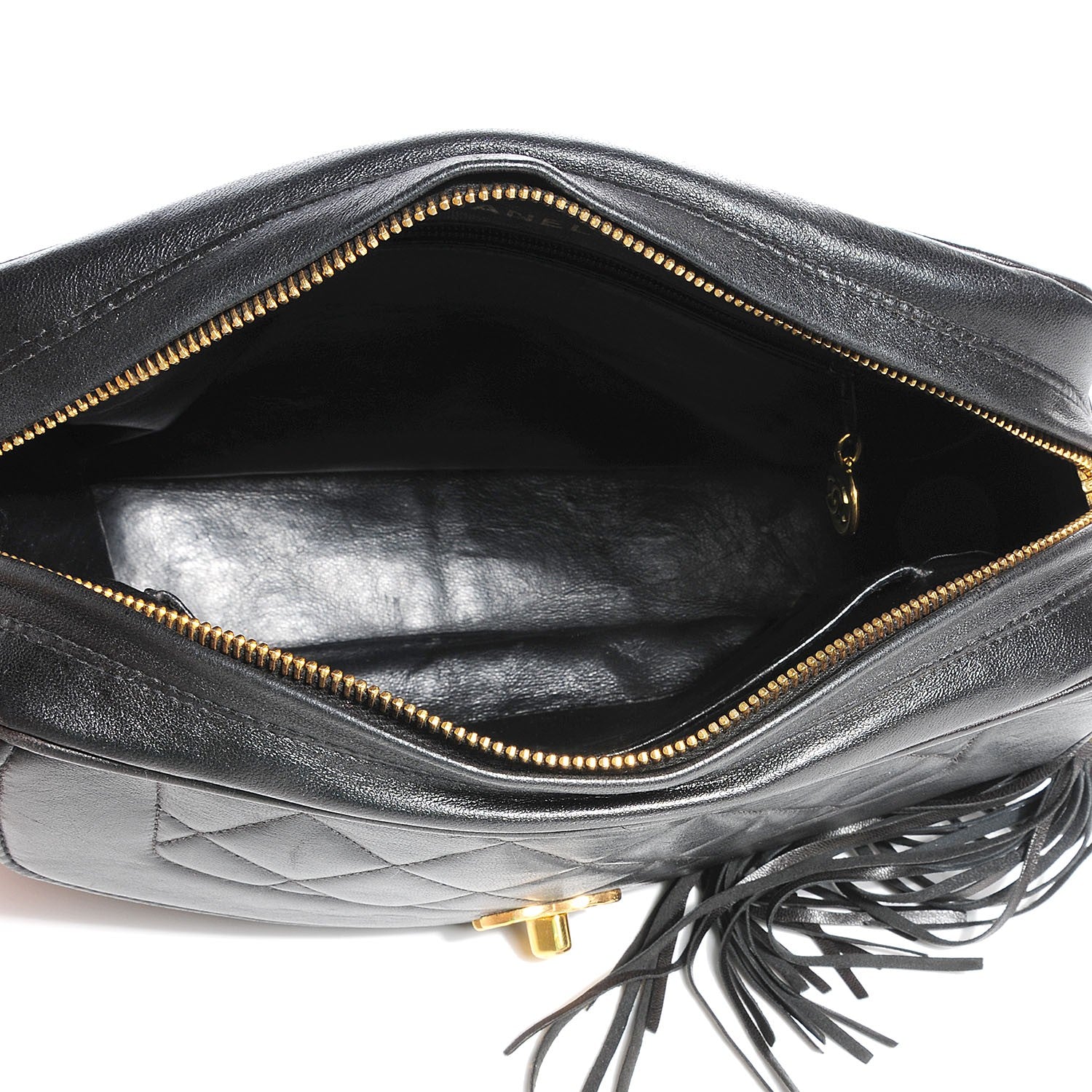 Chanel Lambskin Quilted Tassel Camera Case Black 8 of 8