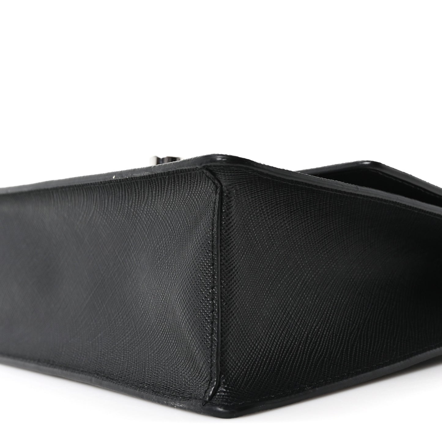 Saffiano Pattina Crossbody Bag Black