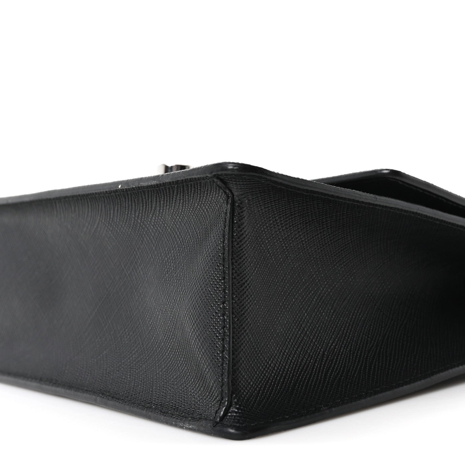 Prada Saffiano Pattina Crossbody Bag Black 8 of 8