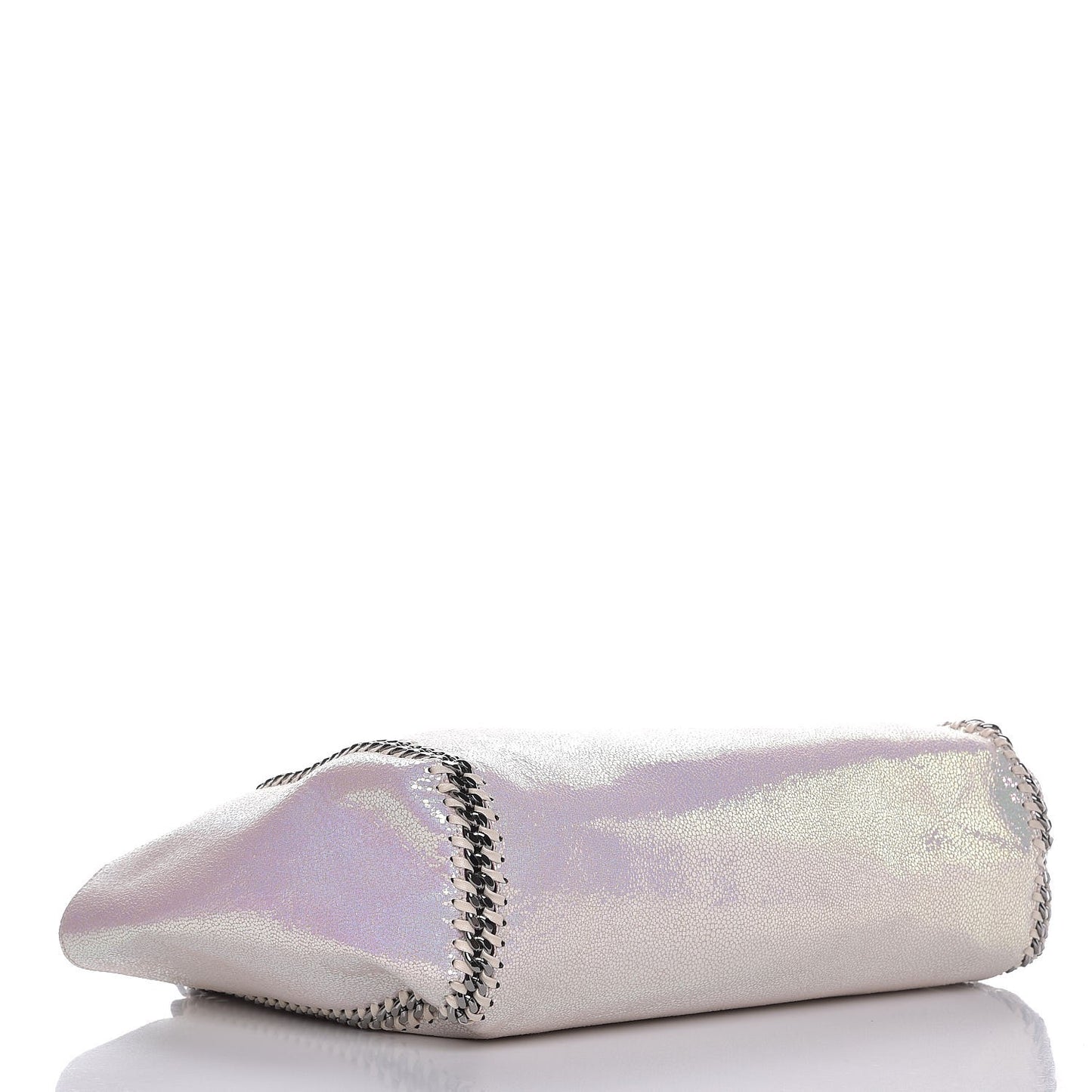 Iridescent Shaggy Deer Falabella Reversible Tote White