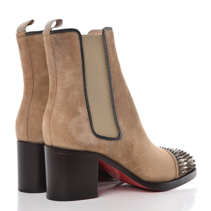 Christian Louboutin Veau Velours Otaboo 70 Chelsea Boots 38.5 Camel 3 of 9