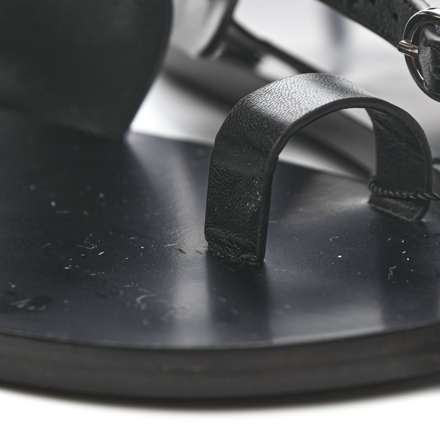 Goatskin CC Sandals 38 Black