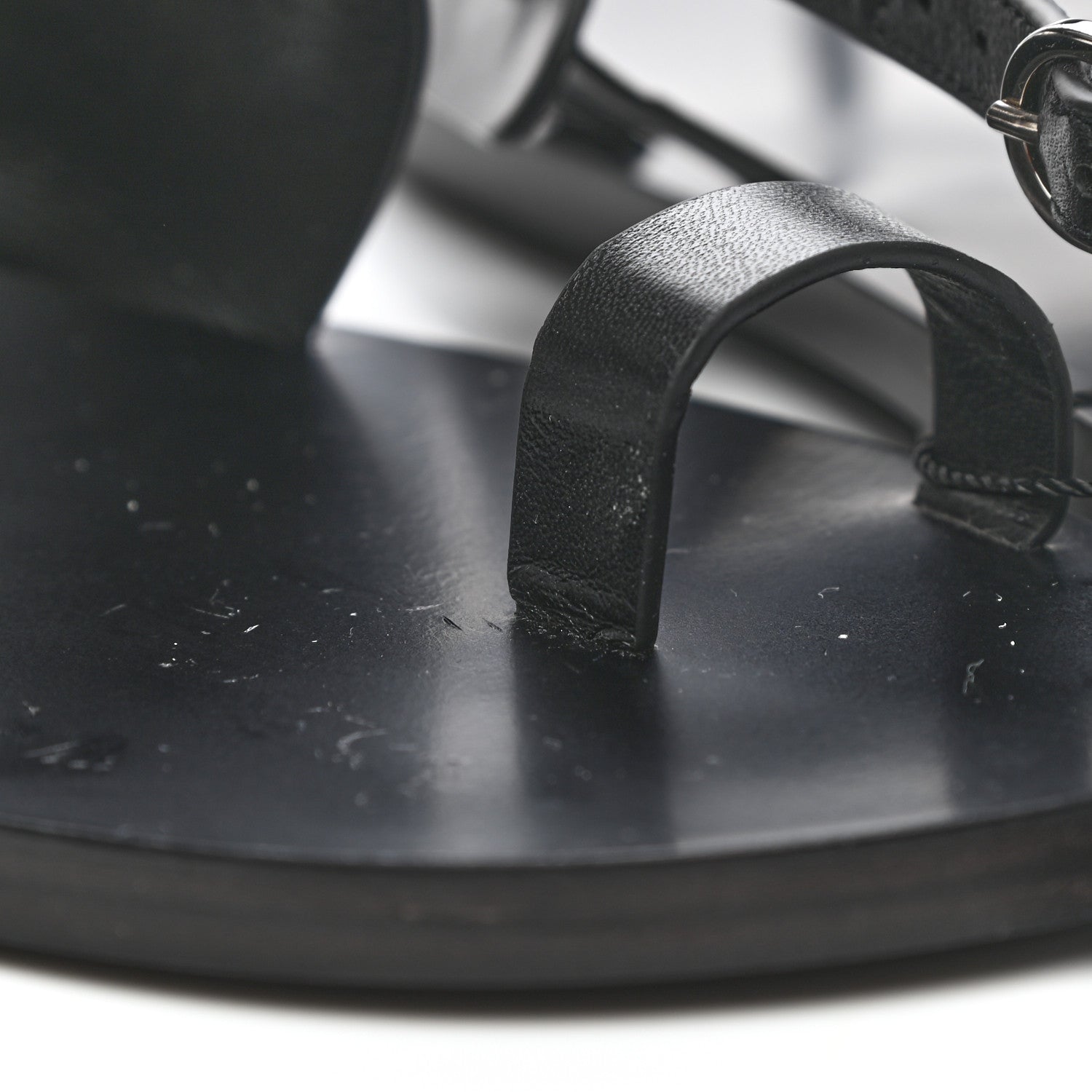 Chanel Goatskin CC Sandals 38 Black 9 of 9