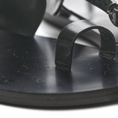 Chanel Goatskin CC Sandals 38 Black 9 of 9