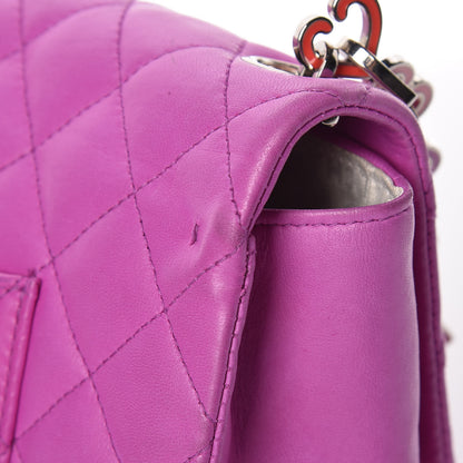 Chanel Lambskin Heart Valentine Medium Flap Fuchsia 14 of 17