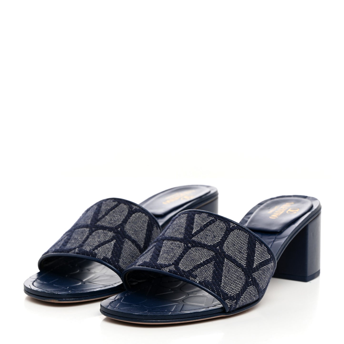 Toile Iconographe Cotton Vlogo Slide Sandals 39 Melange Denim