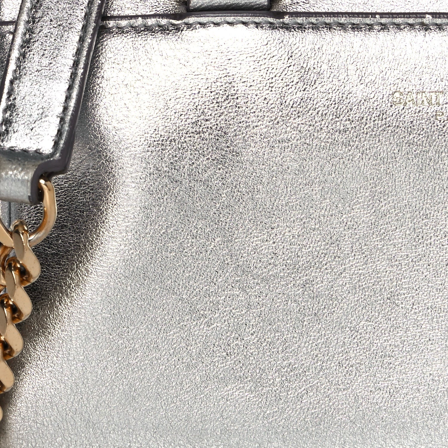 Saint Laurent Metallic Calfskin Classic Toy Duffle Silver 7 of 14