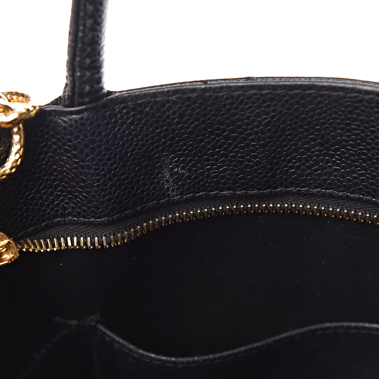 Caviar Quilted Medallion Tote Black