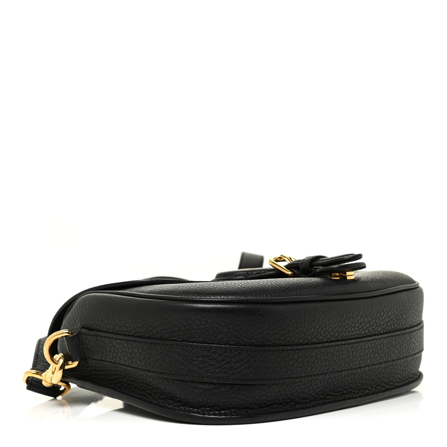 Grained Calfskin Medium Bobby Flap Black