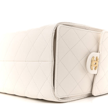 Chanel Caviar Quilted Small Chanel 25 Handbag White 10 of 11