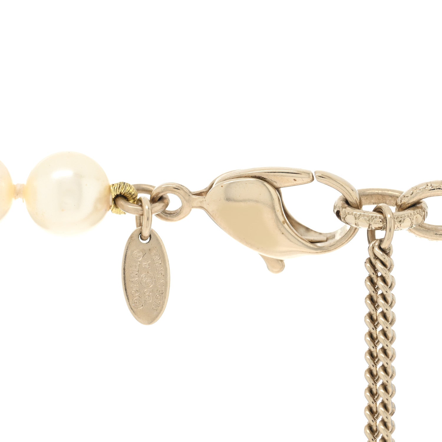 Chanel Pearl Camellia CC Long Necklace Gold 4 of 6