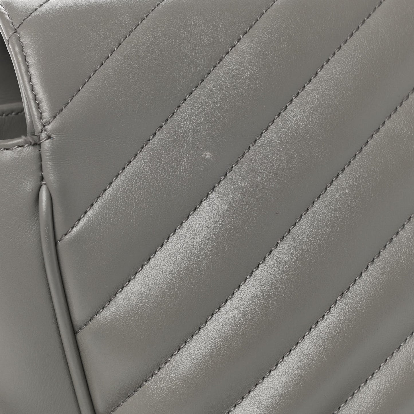 Calfskin Y Quilted Monogram Loulou Shoulder Bag Pearl Grey