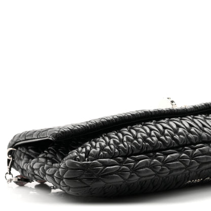 Miu Miu Nappa Matelasse Crystal Flap Clutch Black 10 of 11