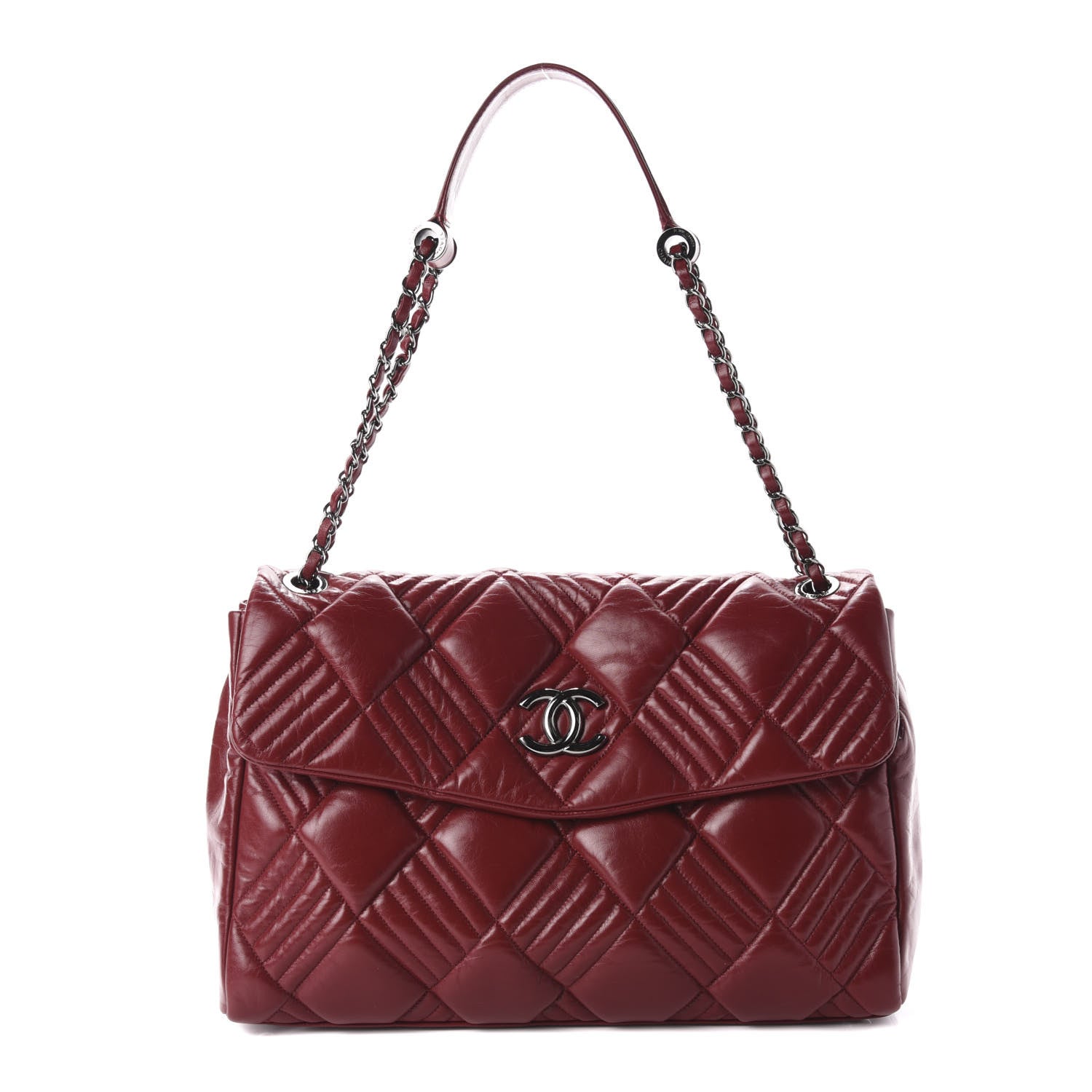 Chanel Lambskin In and Out Maxi Flap Red 1 of 10