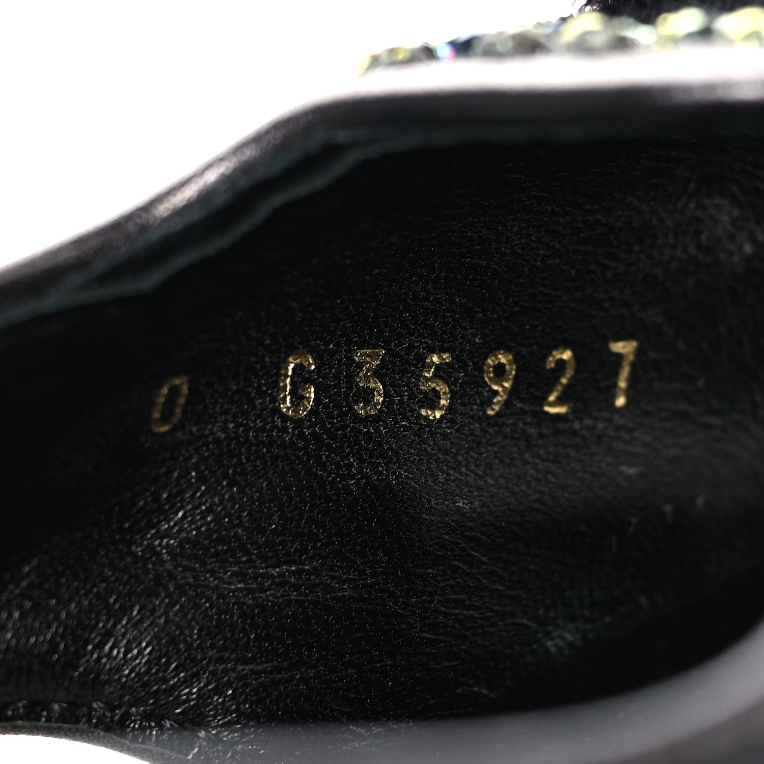 Chanel Grained Calfskin Crystal Velcro Dad Sandals 36.5 Black Multicolor 8 of 11