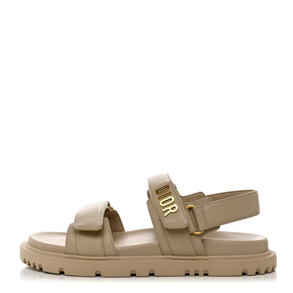 Christian Dior Lambskin Dioract 10mm Sandals 40 Beige 1 of 8