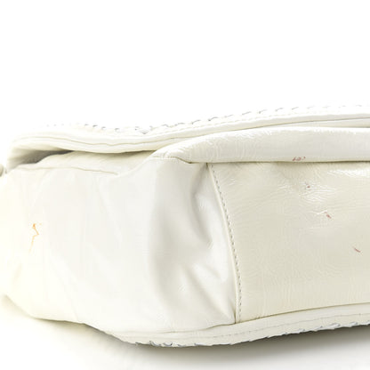 Chanel Crinkled Patent Modern Chain Flap White 8 of 9