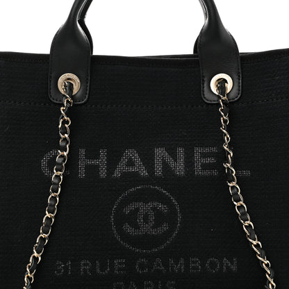 Chanel Mixed Fibers Small Deauville Tote Black 9 of 12