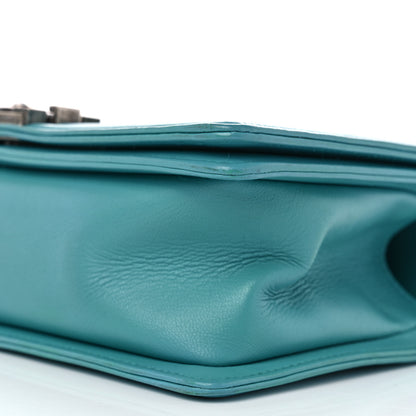 Chanel Calfskin Quilted Medium Boy Flap Turquoise 10 of 12
