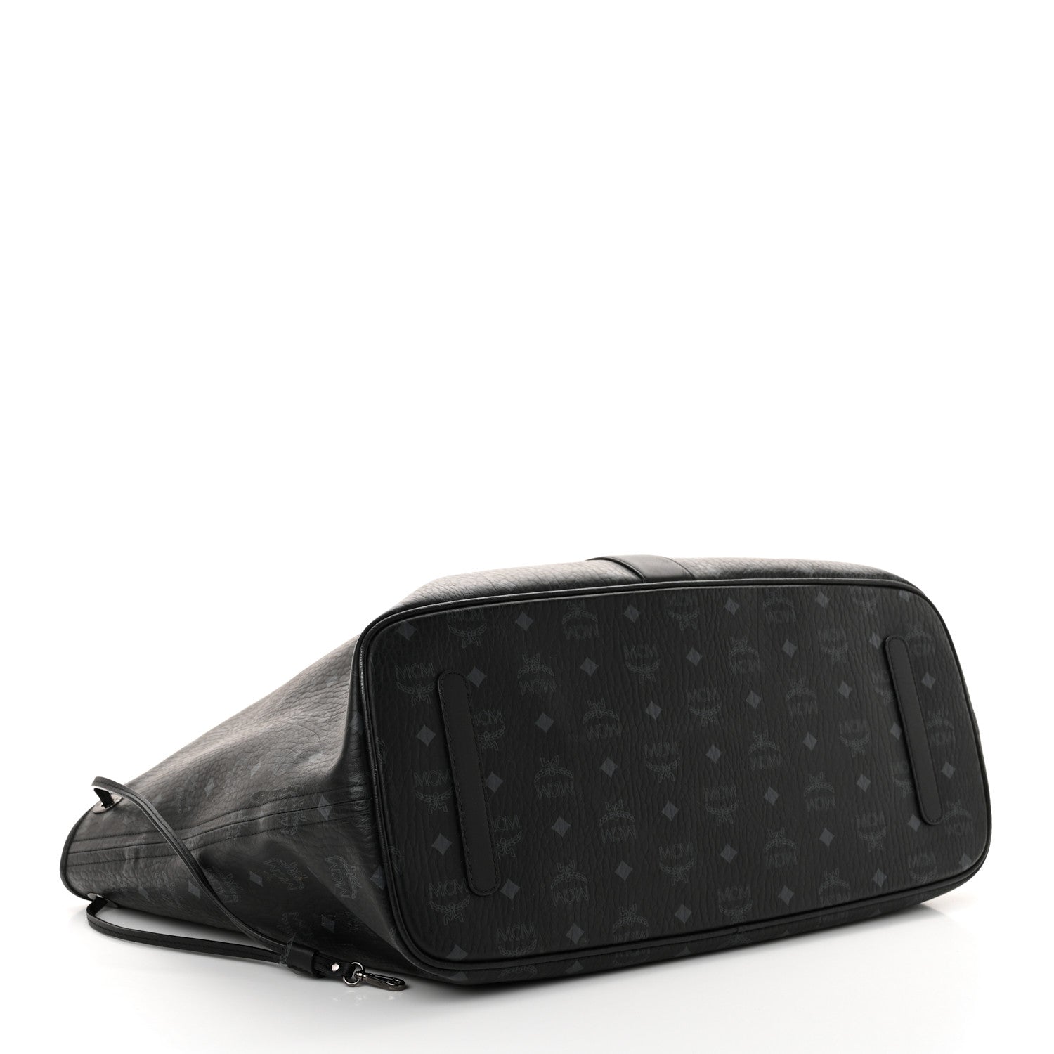 MCM Visetos Large Liz Reversible Shopper Tote Black 8 of 26