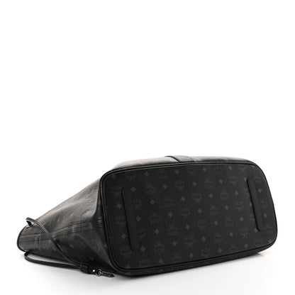 MCM Visetos Large Liz Reversible Shopper Tote Black 8 of 26