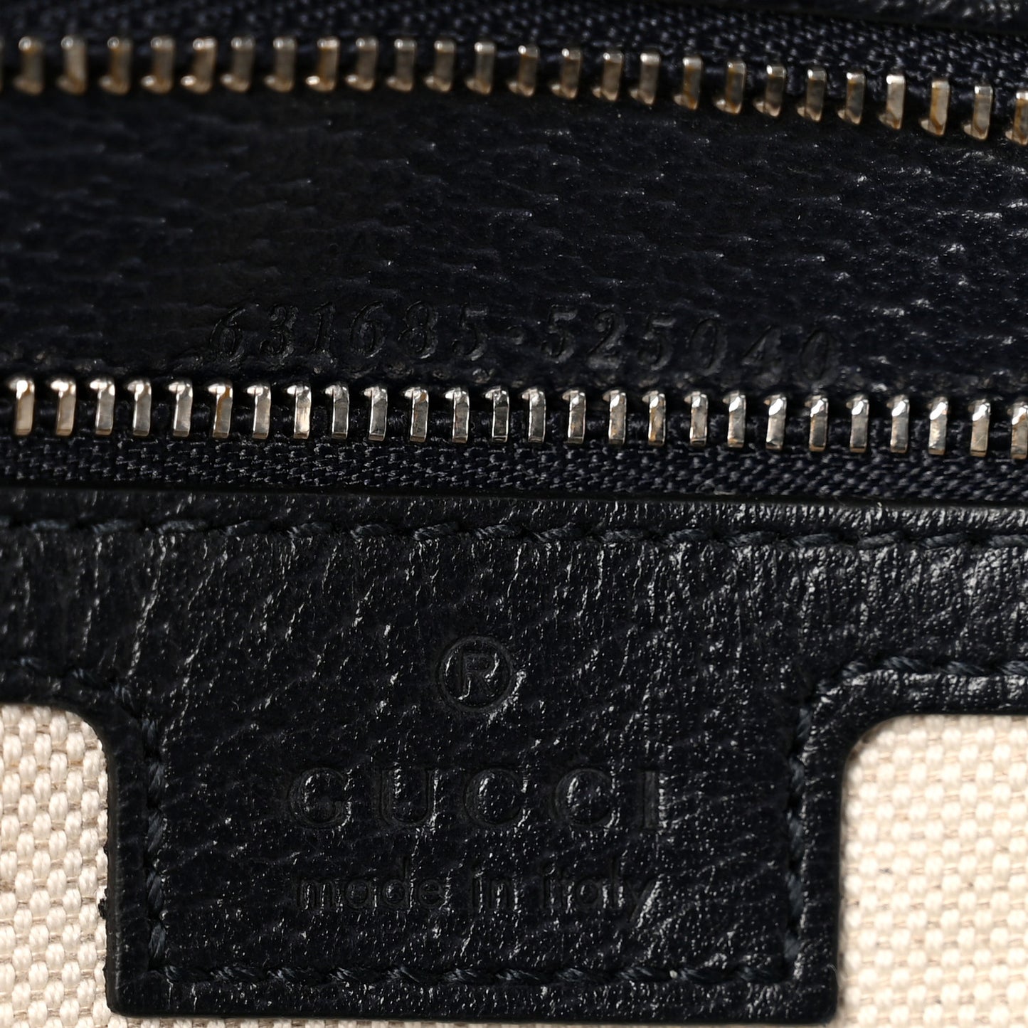 GG Supreme Monogram Textured Calfskin Web Medium Ophidia Shopping Tote Beige Blue