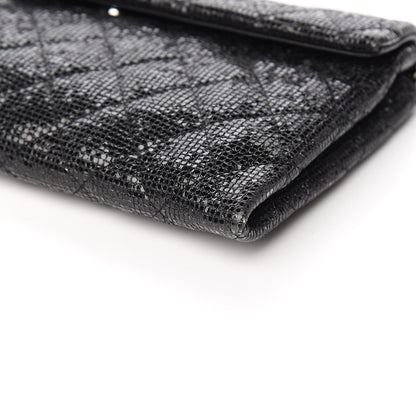 Chanel Iridescent Vinyl Quilted Clutch With Chain Black 9 of 10