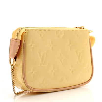 Louis Vuitton Metallic Vernis Valentine Mini Pochette Accessories Banana Fizz 3 of 10