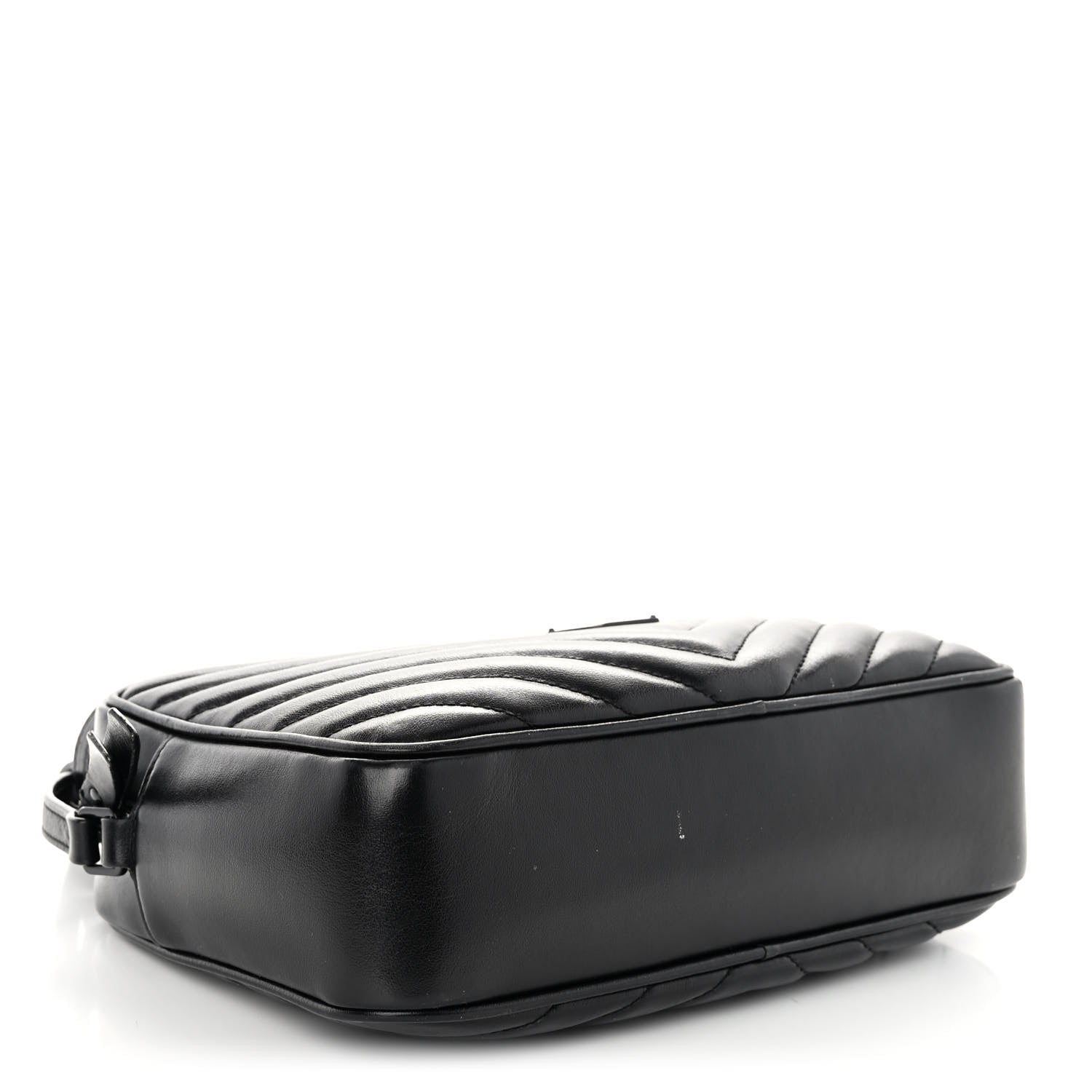 Saint Laurent Calfskin Matelasse Monogram Monochrome Lou Camera Bag Black 4 of 10