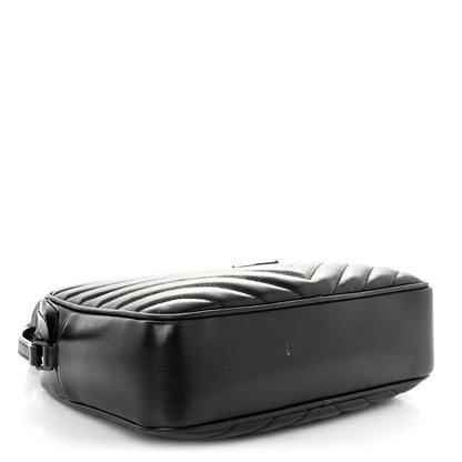 Saint Laurent Calfskin Matelasse Monogram Monochrome Lou Camera Bag Black 4 of 10