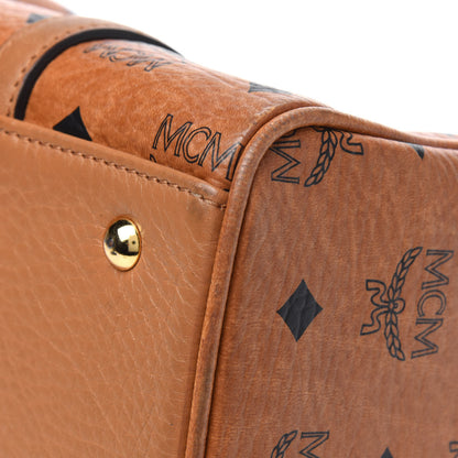 MCM Visetos Dog Bone Boston Bag Cognac 14 of 27