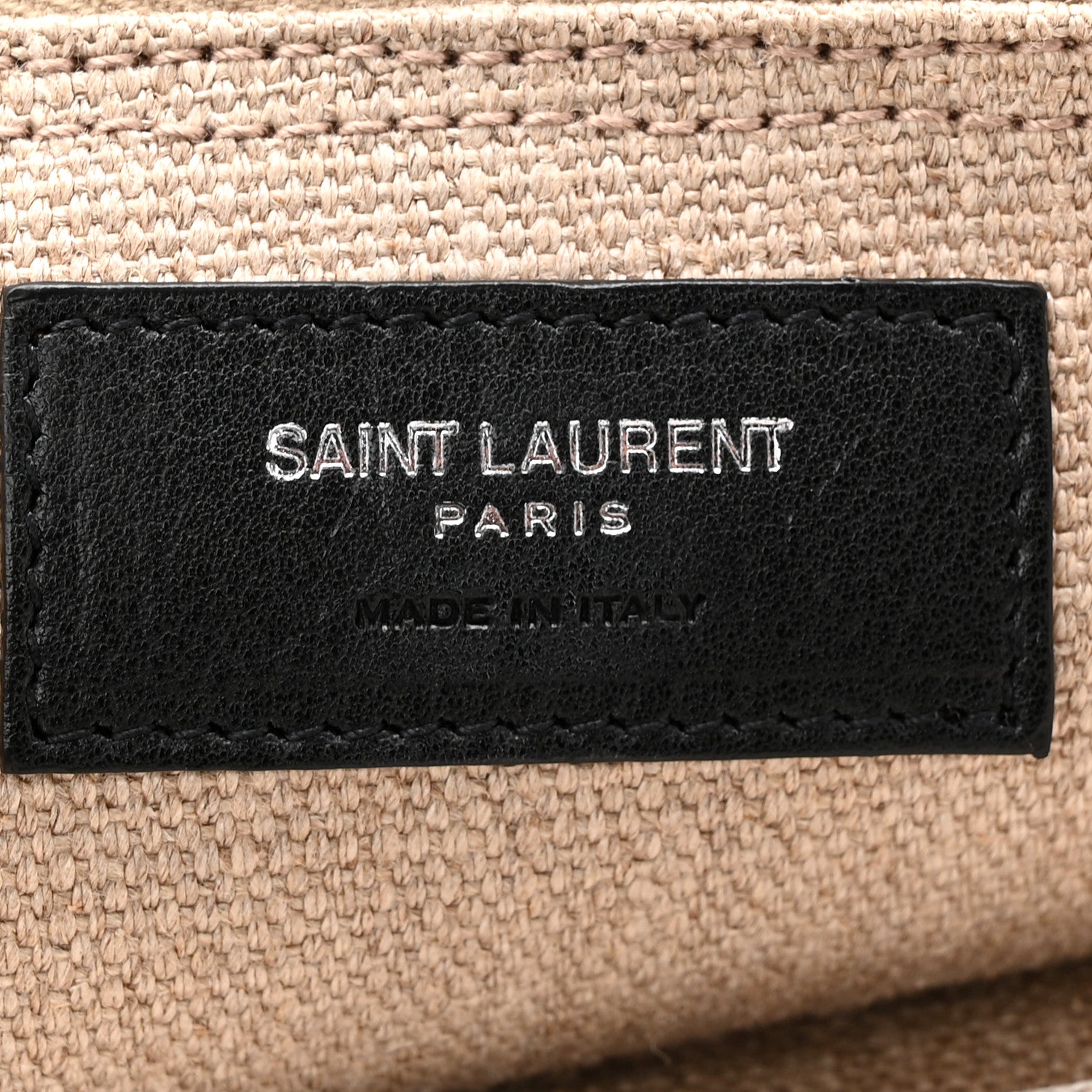 Saint Laurent Linen Calfskin Rive Gauche Tote Greggio Natural 6 of 10