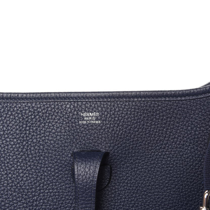 Hermes Taurillon Clemence Evelyne III PM Bleu Nuit 7 of 12