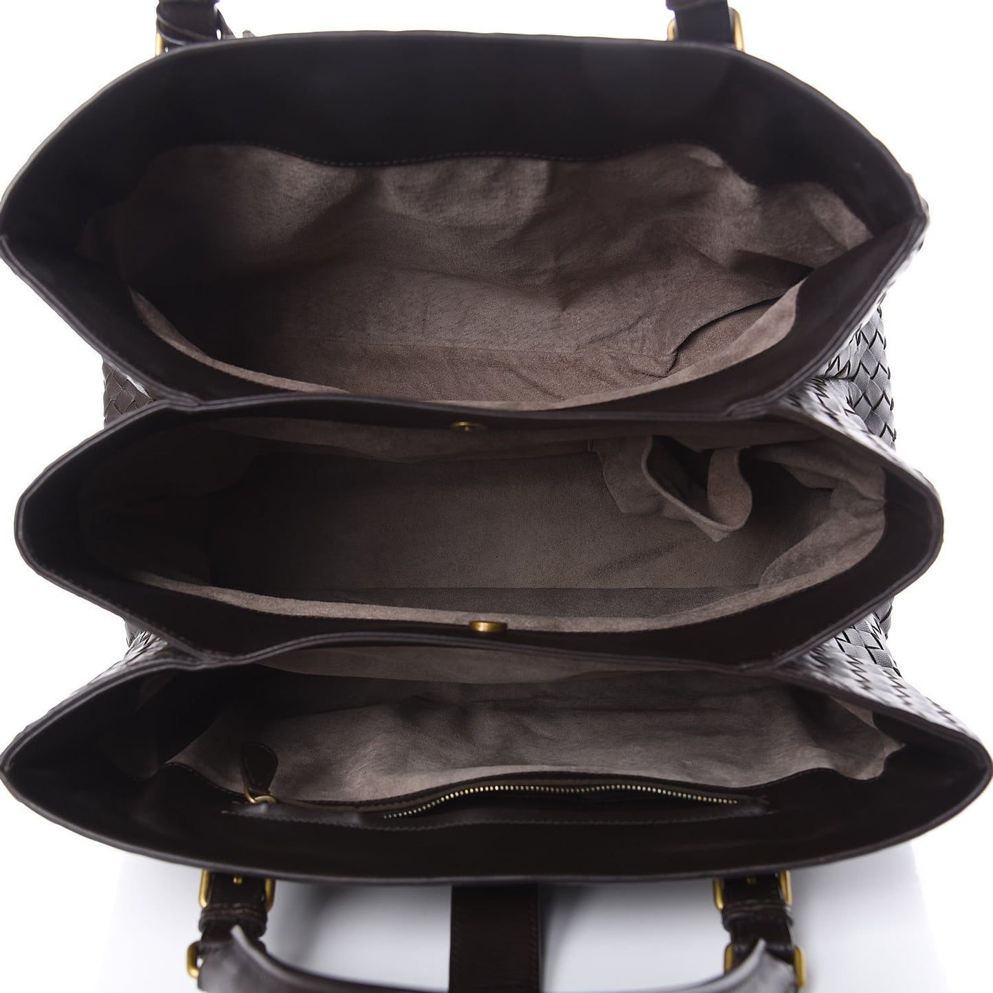 Nappa Intrecciato Medium Roma Tote Moro