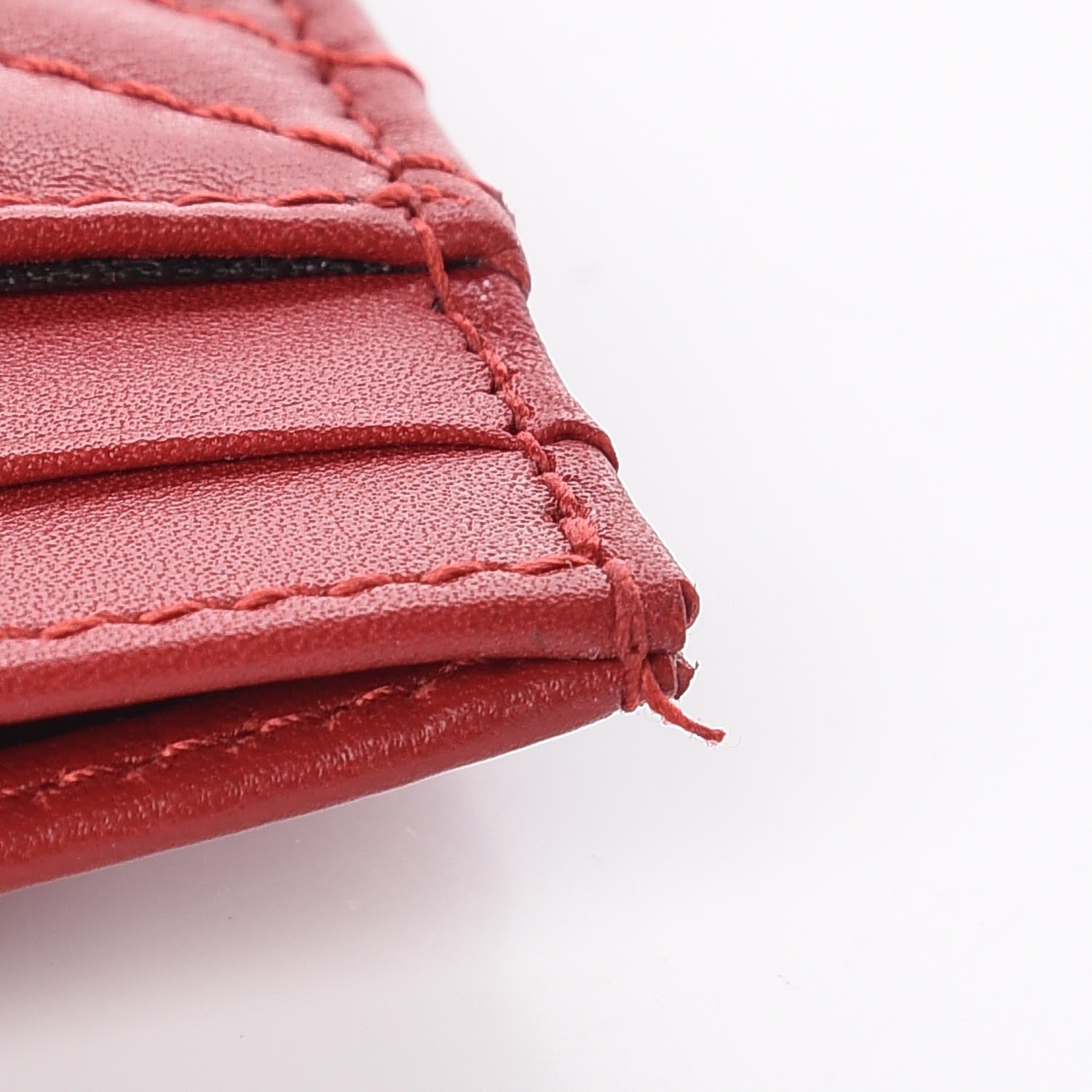 Gucci Calfskin Matelasse GG Marmont Card Holder Hibiscus Red 7 of 7